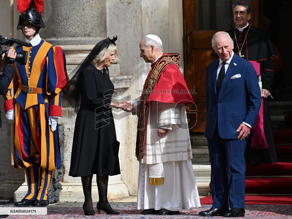 British Royal Couple And Pope Leo XIV At The Vatican