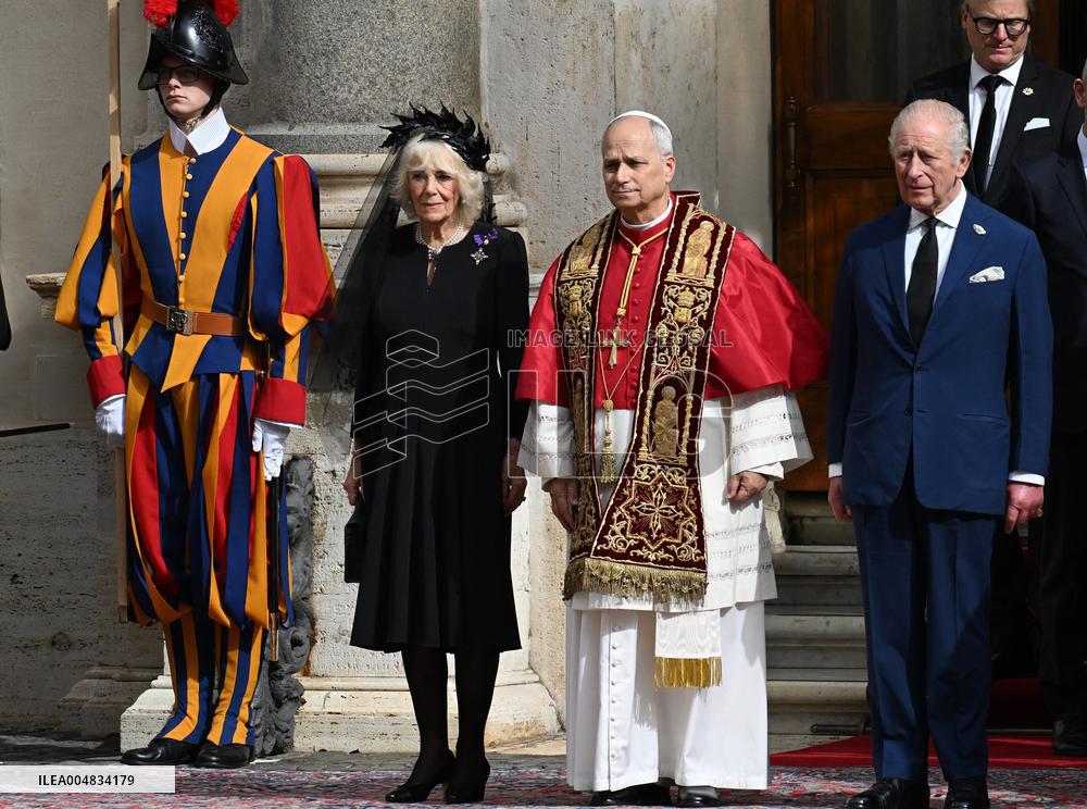 British Royal Couple And Pope Leo XIV At The Vatican