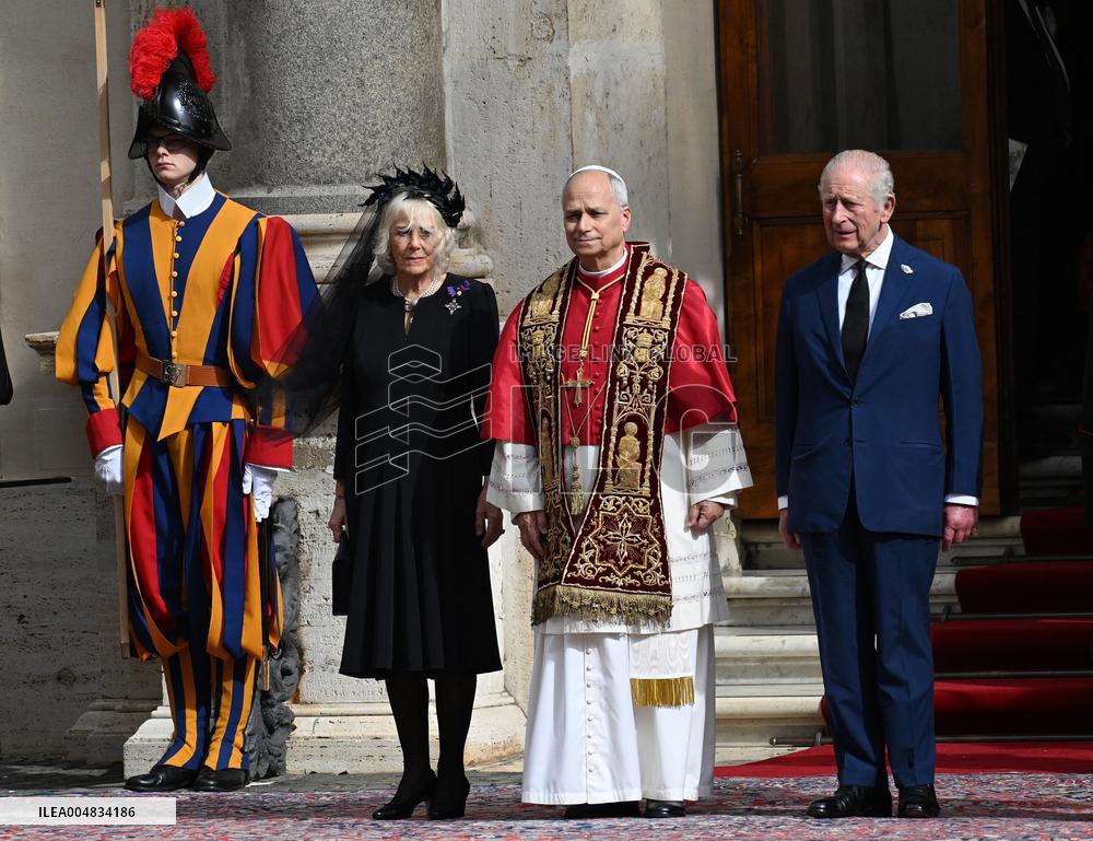 British Royal Couple And Pope Leo XIV At The Vatican