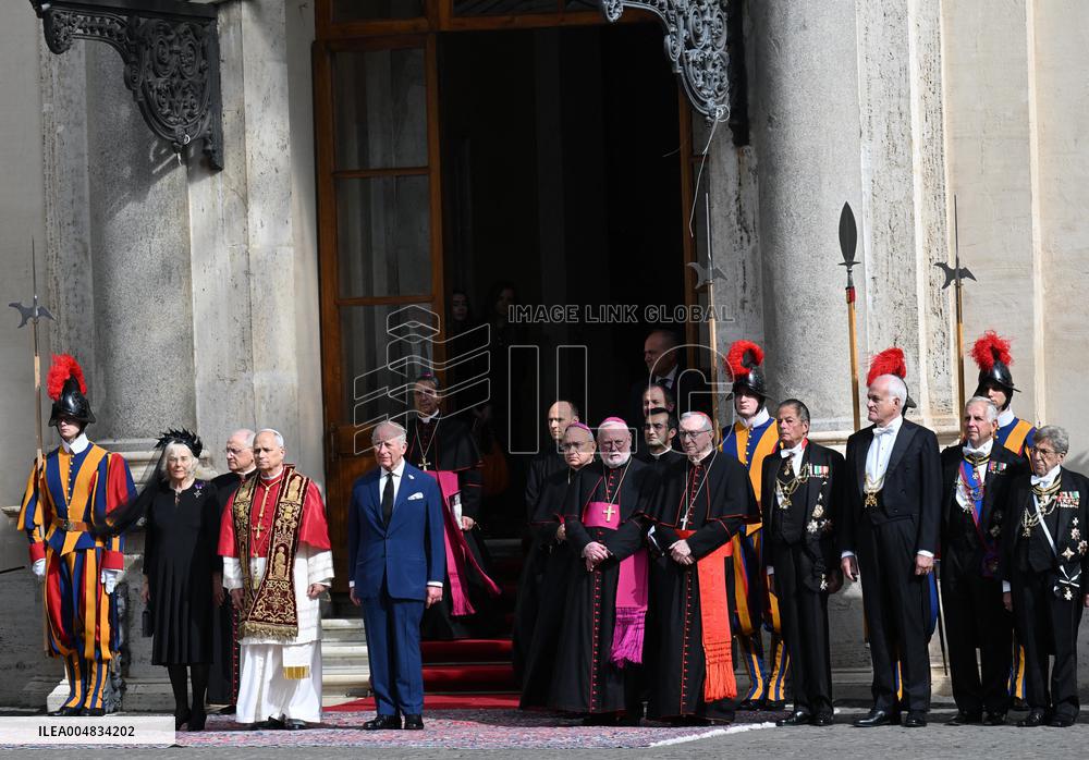 British Royal Couple And Pope Leo XIV At The Vatican