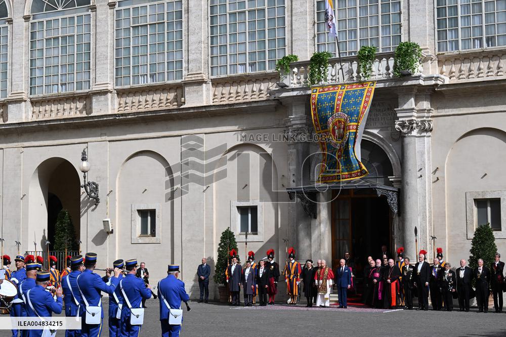 British Royal Couple And Pope Leo XIV At The Vatican