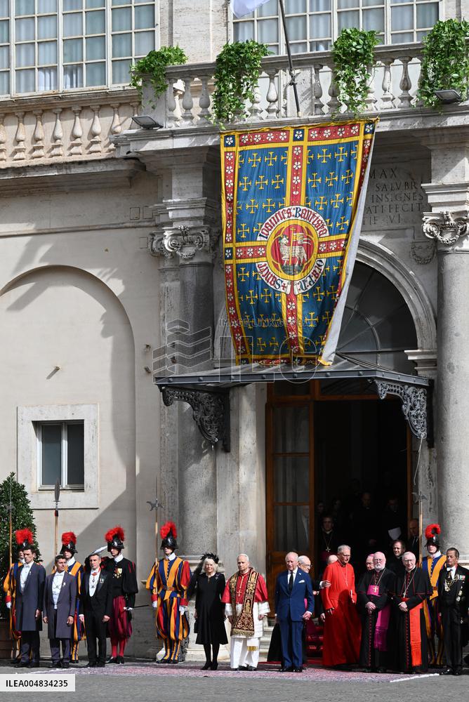 British Royal Couple And Pope Leo XIV At The Vatican
