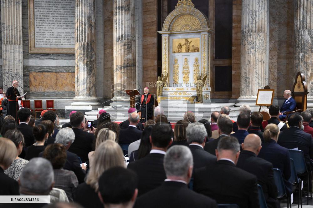 King Charles III Receives Royal Confrater Of St. Paul Title - Rome