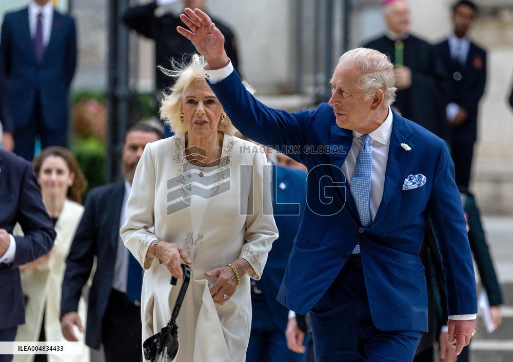 King Charles III And Camilla At St.Paul Basilica - Rome