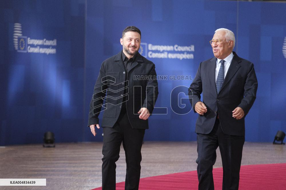 European Leaders At EU Summit About Russian Sanctions Package - Brussels