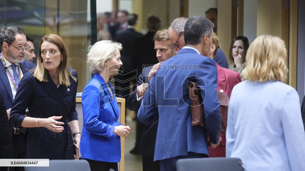 European Leaders At EU Summit About Russian Sanctions Package - Brussels