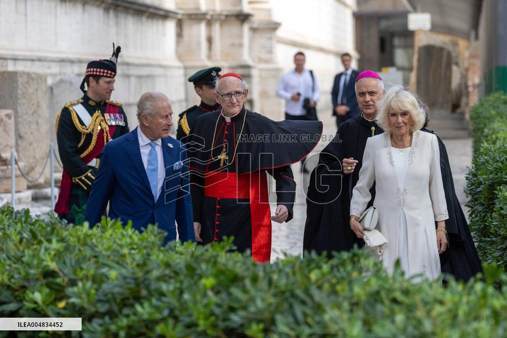 King Charles III And Camilla At St.Paul Basilica - Rome