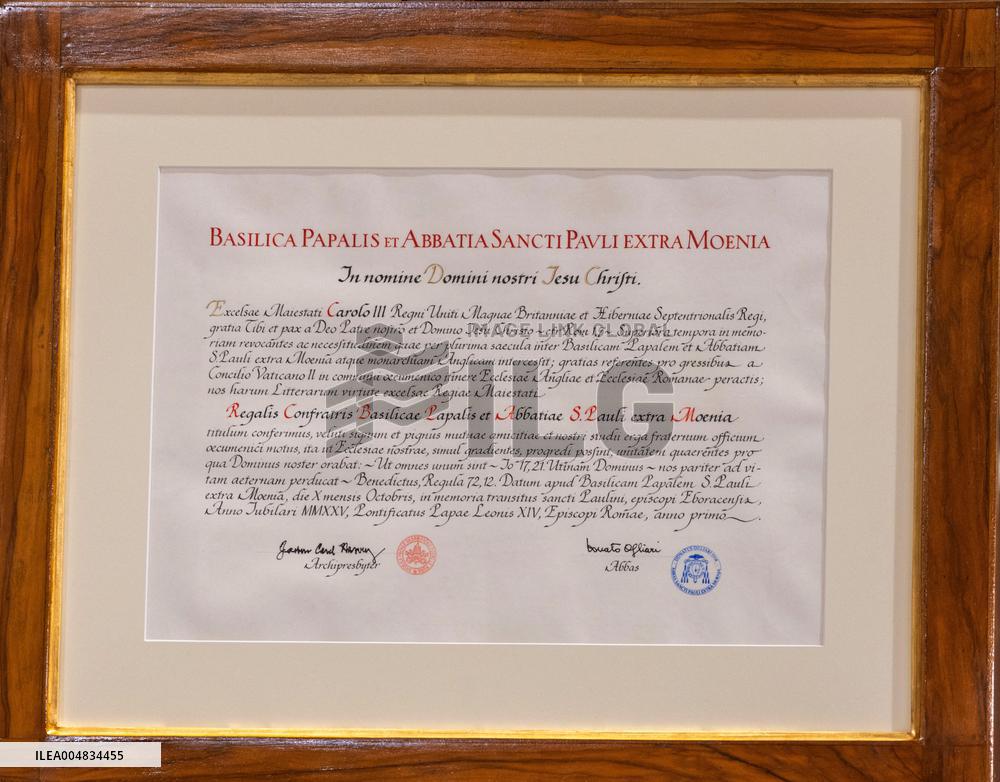 King Charles III And Camilla At St.Paul Basilica - Rome