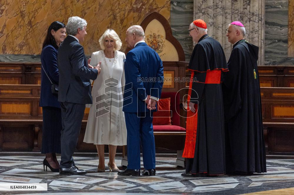 King Charles III And Camilla At St.Paul Basilica - Rome