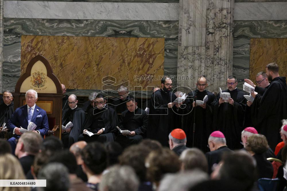 King Charles III And Camilla At St.Paul Basilica - Rome