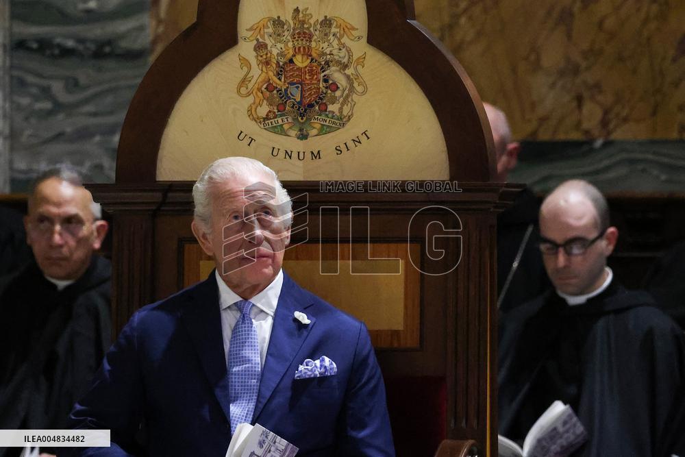 King Charles III And Camilla At St.Paul Basilica - Rome