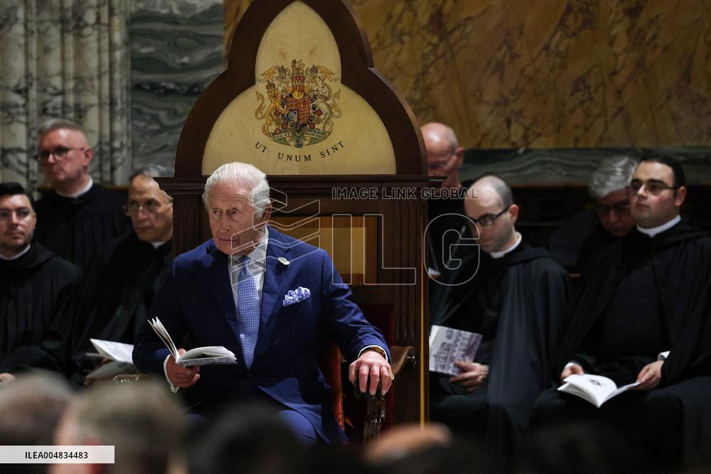 King Charles III And Camilla At St.Paul Basilica - Rome