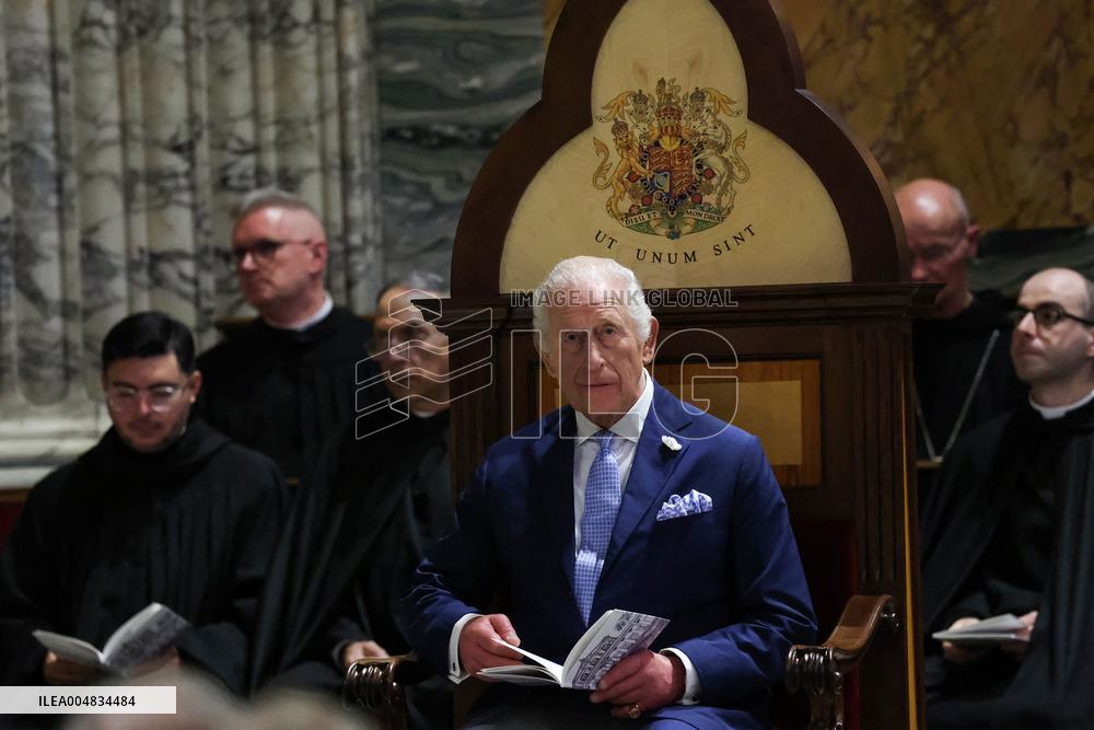 King Charles III And Camilla At St.Paul Basilica - Rome
