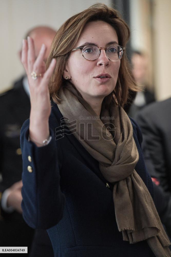 Sebastien Lecornu during a visit at DNEF and the National and DVNI - Romainville