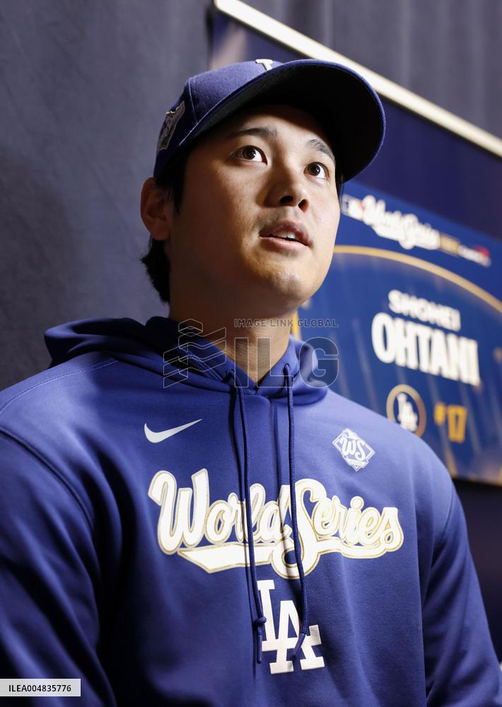 Baseball: Dodgers' Ohtani ahead of World Series