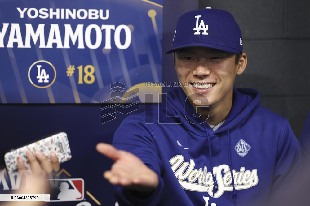 Baseball: Dodgers pitcher Yamamoto ahead of World Series
