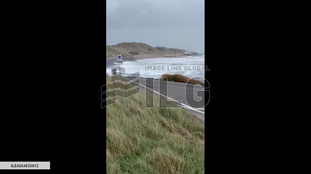 Netherlands: Storm Benjamin Whips Up Rough Seas and Strong Winds