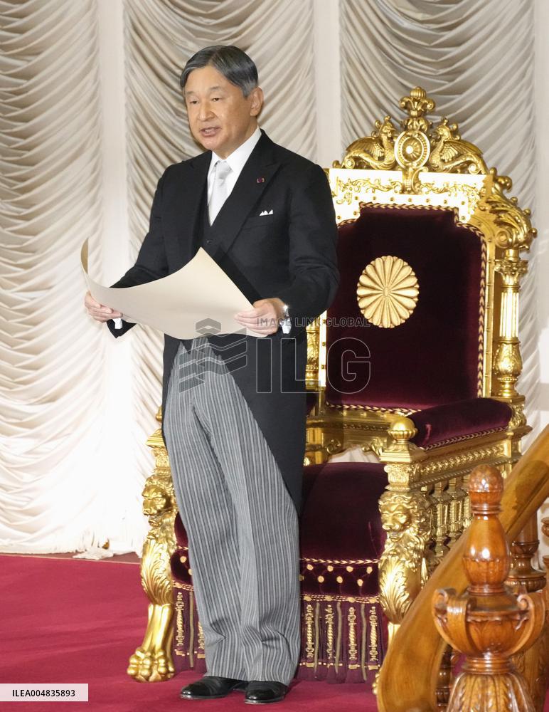 Opening ceremony of Japan's extraordinary Diet session