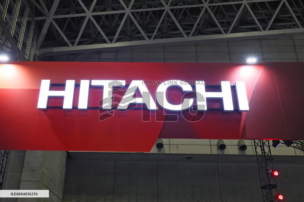 Hitachi, Ltd. signboard and logo