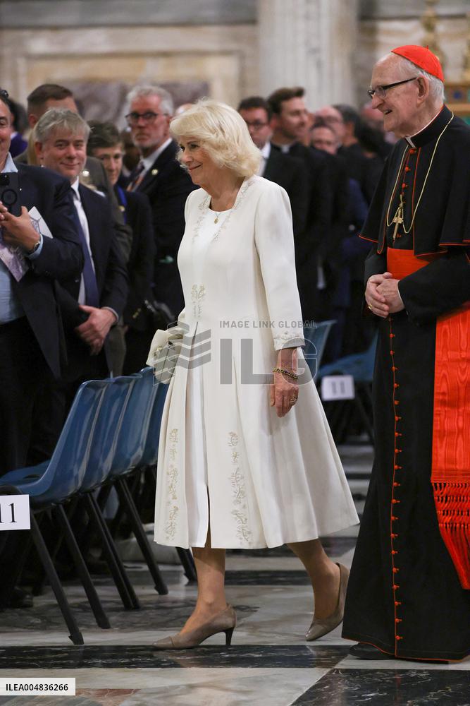 King Charles III And Camilla At St.Paul Basilica - Rome
