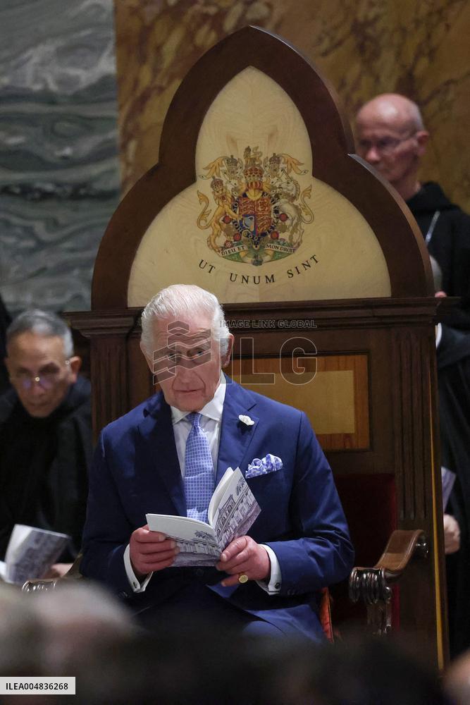 King Charles III And Camilla At St.Paul Basilica - Rome