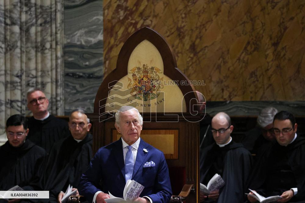 King Charles III And Camilla At St.Paul Basilica - Rome