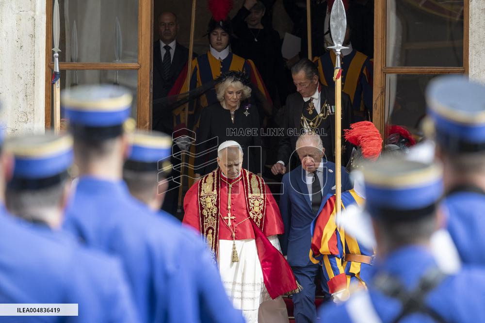 King Charles III And Queen Camilla Vist To Vatican
