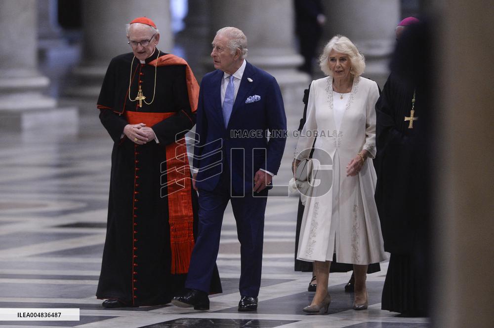 Ecumenical Service Basilica of St. Paul Outside the Walls - Visit of Their Majesties King Charles III of England and Queen Camil