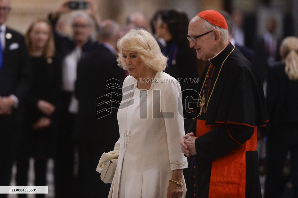 Ecumenical Service Basilica of St. Paul Outside the Walls - Visit of Their Majesties King Charles III of England and Queen Camil