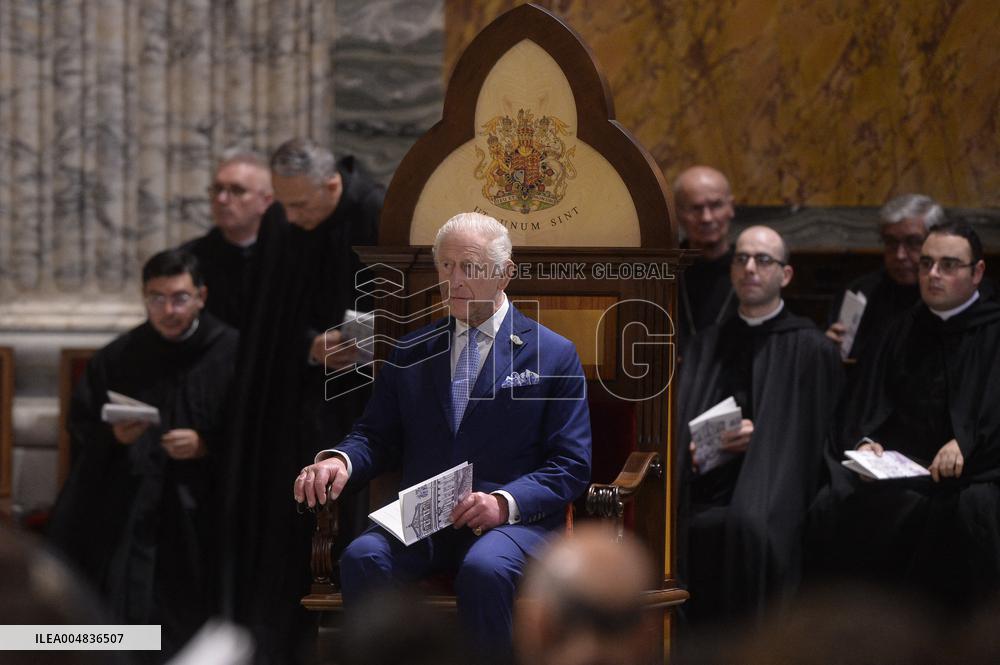 Ecumenical Service Basilica of St. Paul Outside the Walls - Visit of Their Majesties King Charles III of England and Queen Camil