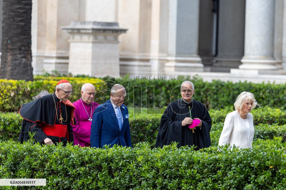 Ecumenical Service Basilica of St. Paul Outside the Walls - Visit of Their Majesties King Charles III of England and Queen Camil