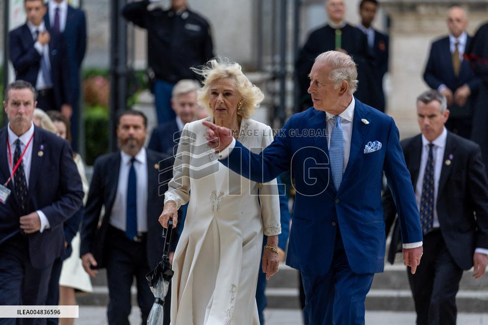 Ecumenical Service Basilica of St. Paul Outside the Walls - Visit of Their Majesties King Charles III of England and Queen Camil