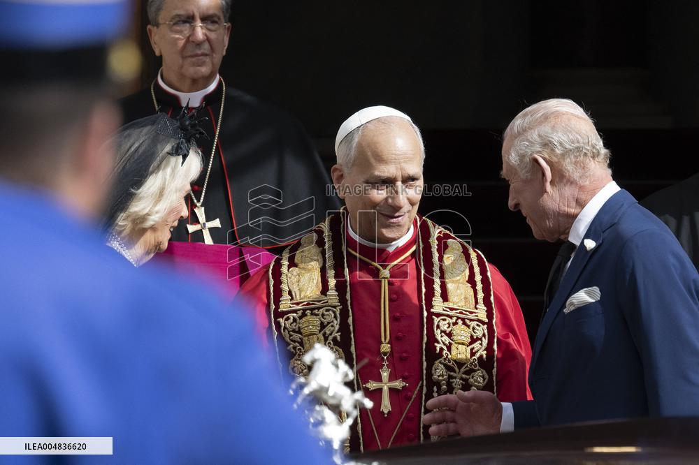 King Charles III And Queen Camilla Vist To Vatican
