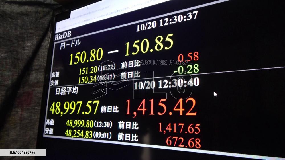 [Breaking News]Nikkei index hits record closing high