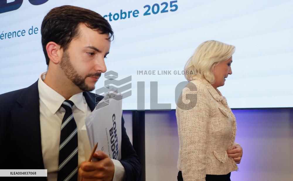 Le Rassemblement National presente son Contre Budgand economique and financier.