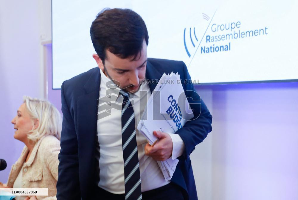 Le Rassemblement National presente son Contre Budgand economique and financier.