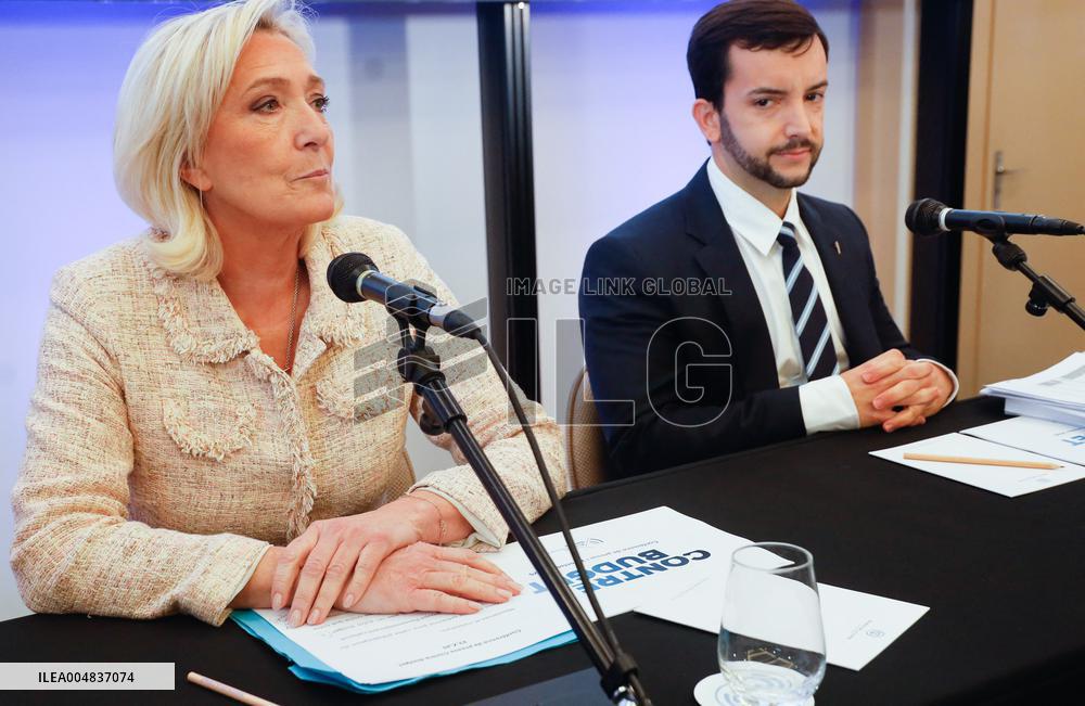 Le Rassemblement National presente son Contre Budgand economique and financier.