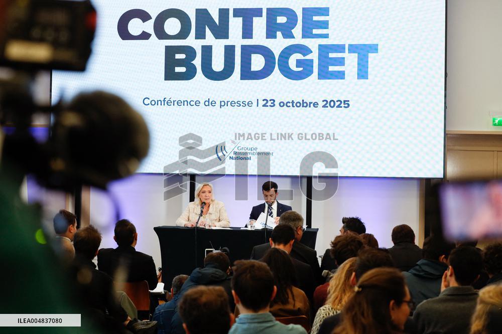 Le Rassemblement National presente son Contre Budgand economique and financier.