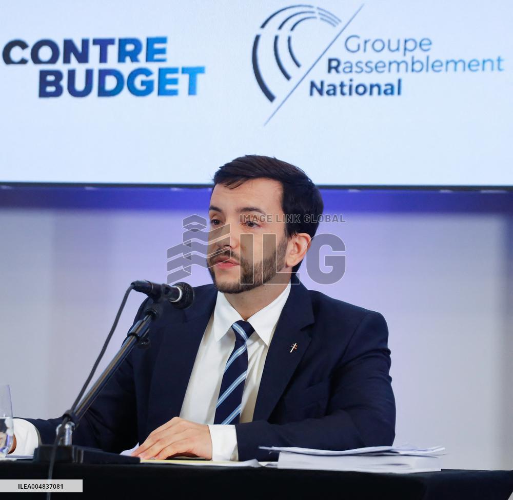 Le Rassemblement National presente son Contre Budgand economique and financier.