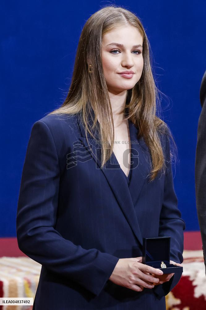 Royals Deliver Medal of Honor To Winners At Princess of Asturias Awards - Spain