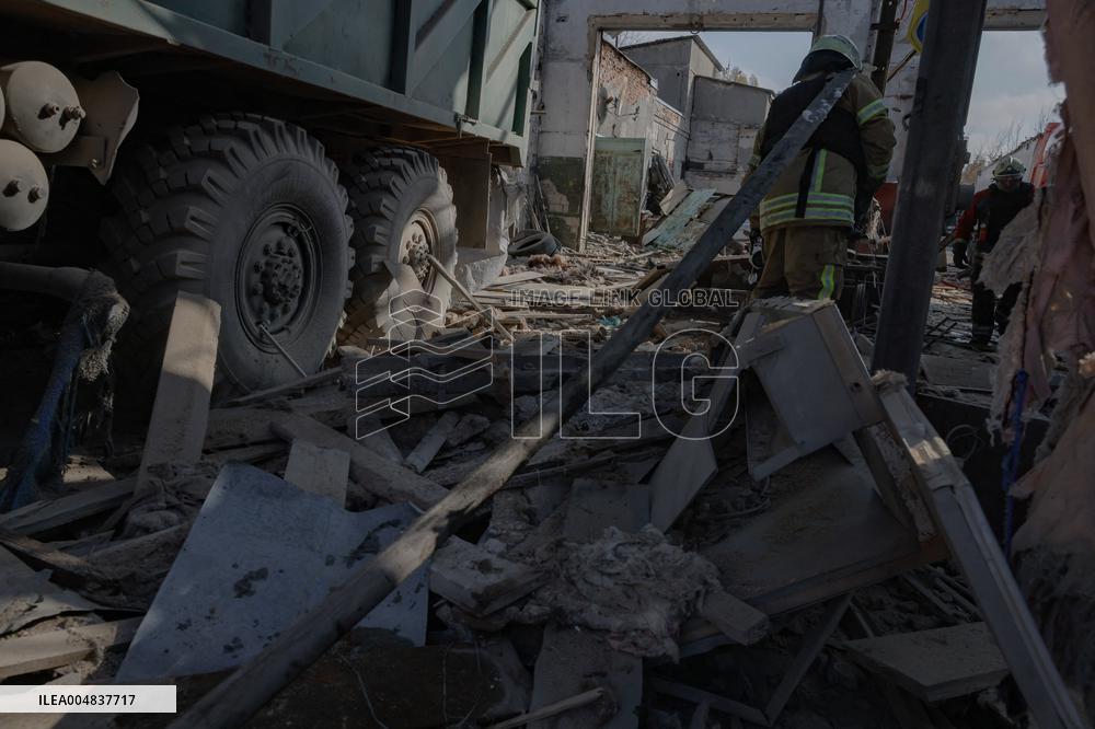 Aftermath Of Russian Attack On Industrial District - Kharkiv