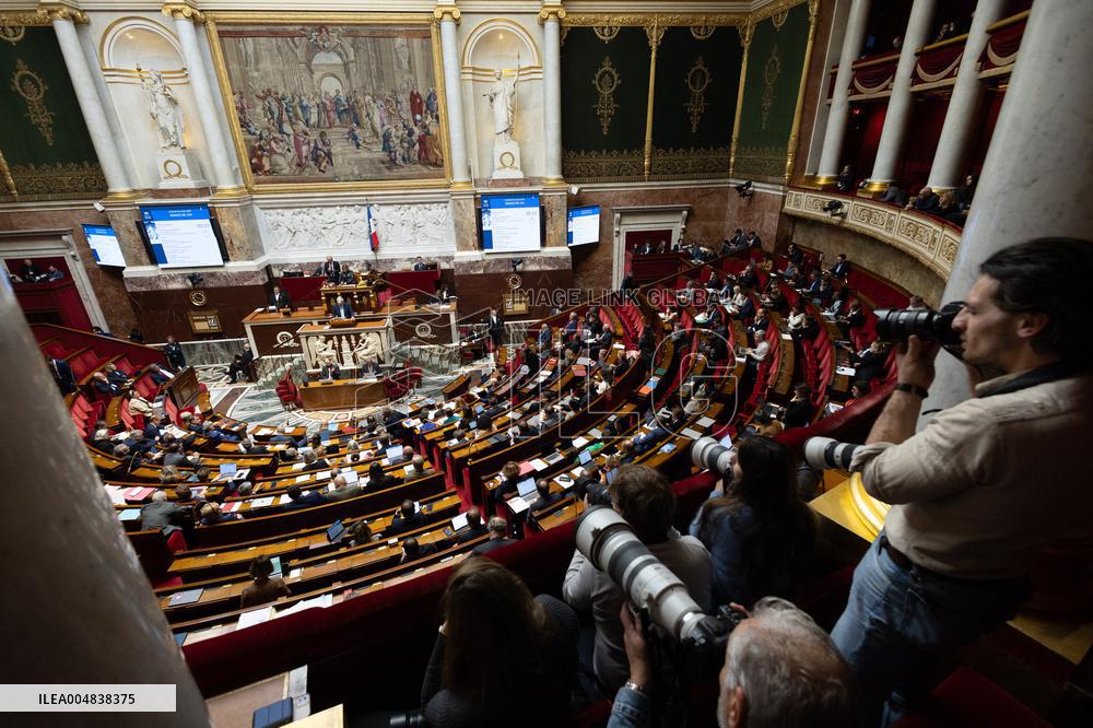 Debate about the 2026 State Budget at the National Assembly - Paris