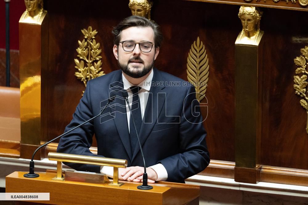 Debate about the 2026 State Budget at the National Assembly - Paris