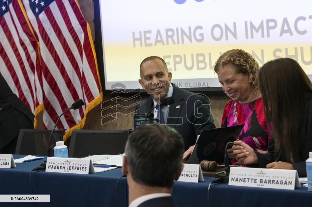 Democratic leadership, steering & policy committee hold hearing on the impacts of the republican shutdown