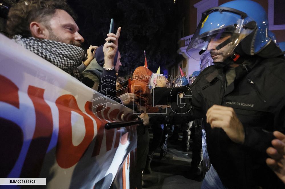 Pro-Palestinian Protest At Israeli Embassy - Rome