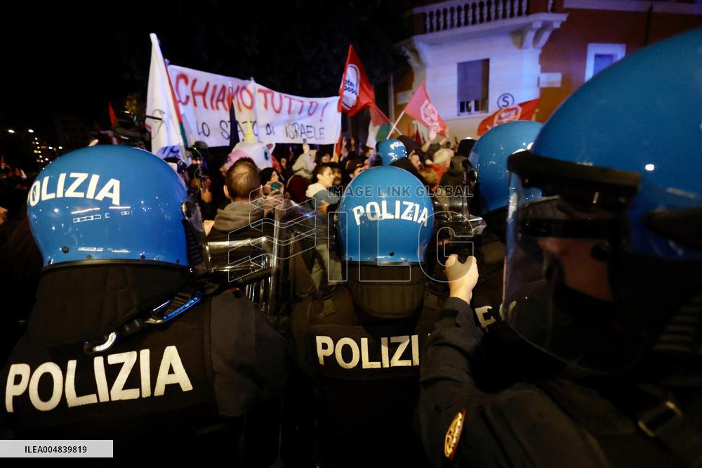 Pro-Palestinian Protest At Israeli Embassy - Rome