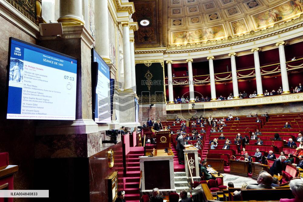 Debate and Vote To Postpone The Renewal Of Congress Members of New Caledonia - Paris