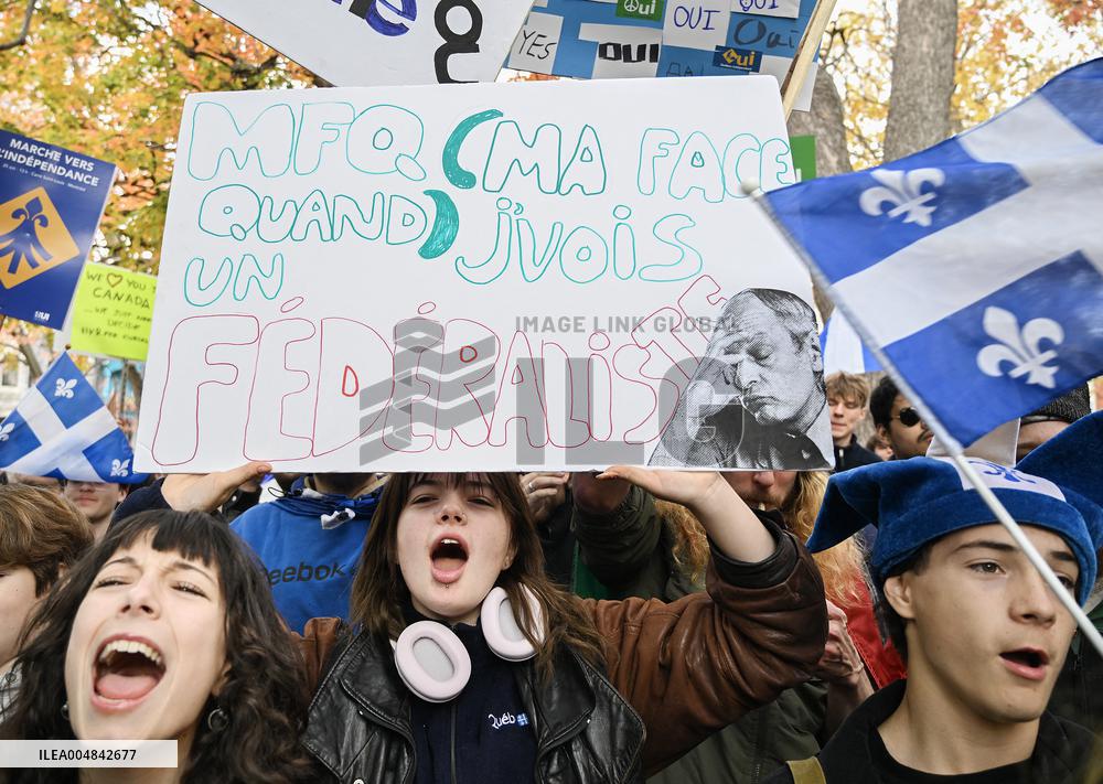 Independence March in Montreal - Canada