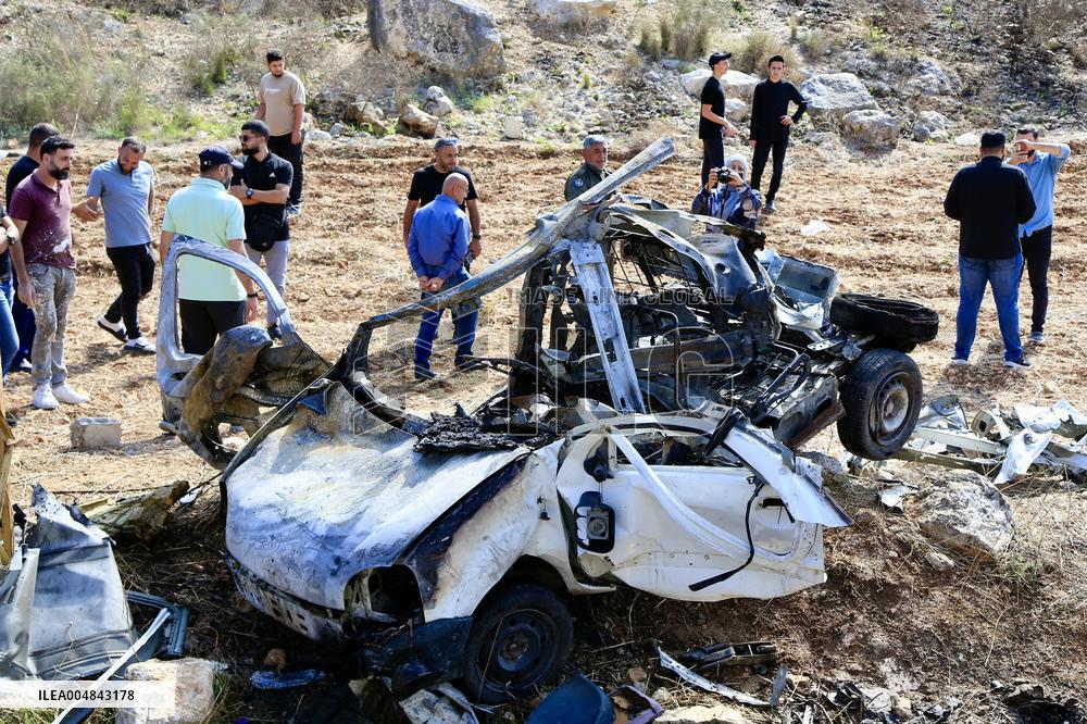 Israeli Drone Strike On Southern Lebanon - Harouf