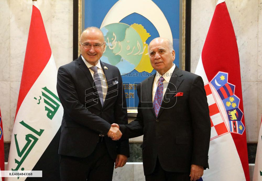 Croation FM Visits Bagdad - Iraq